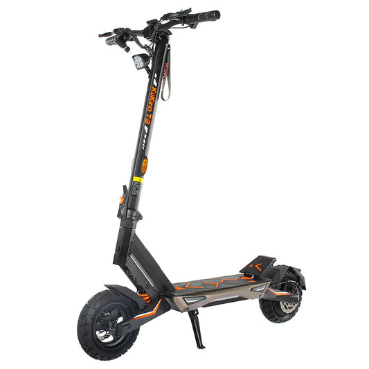 Trotineta electrica KuKirin T3, motor 800W, baterie 48V 15.6Ah, viteza maxima 45km/h, autonomie 58km, roti 10 inch, frane pe disc, amortizoare fata si spate