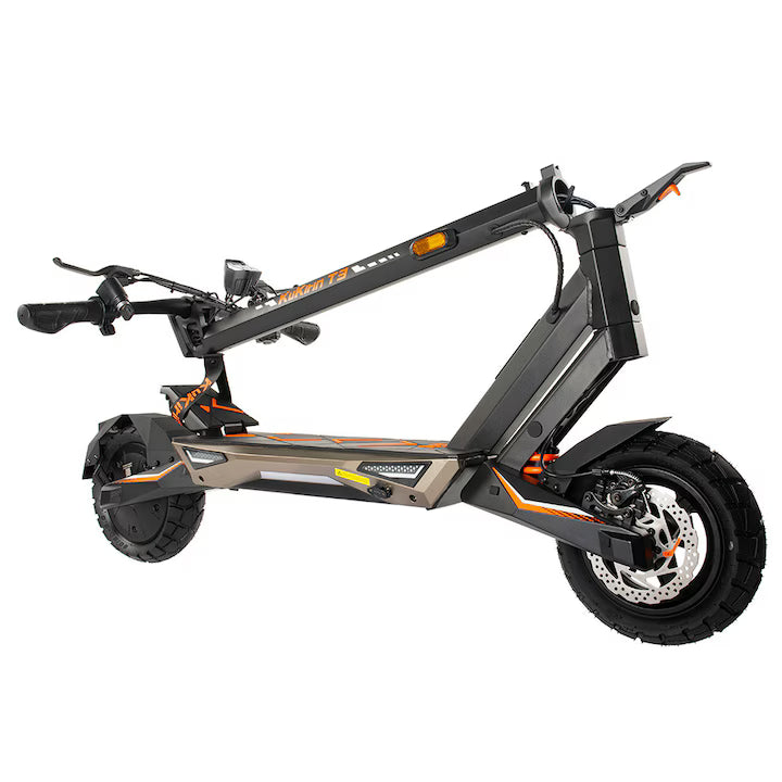 Trotineta electrica KuKirin T3, motor 800W, baterie 48V 15.6Ah, viteza maxima 45km/h, autonomie 58km, roti 10 inch, frane pe disc, amortizoare fata si spate